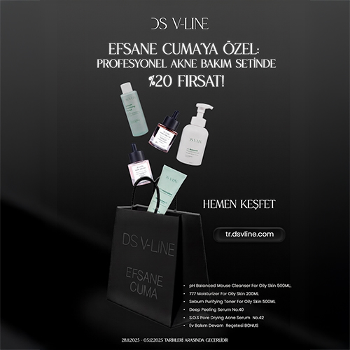 DS V-LINE Profesyonel Akne Bakım Seti – Efsane Cuma %20 İndirimli Paket